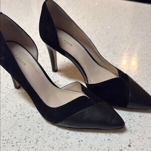 Cole Haan Black Pointed-Toe Heels